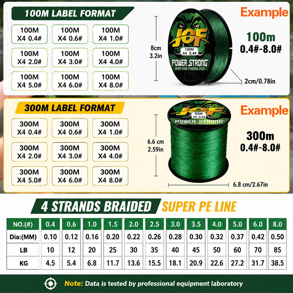 خيط صيد JOF 4X مضفر من البولي  - مراجعة Fish Finder Cable وسعره